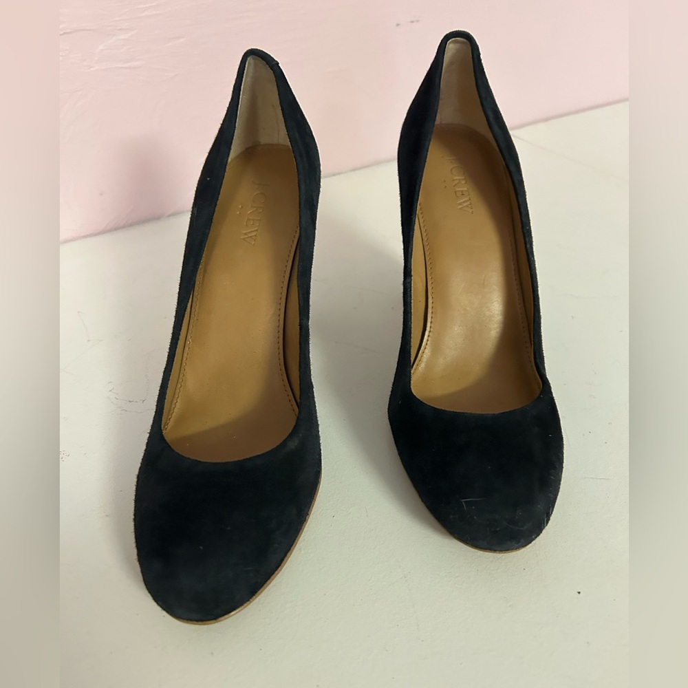 J Crew Women's Black Suede Pumps